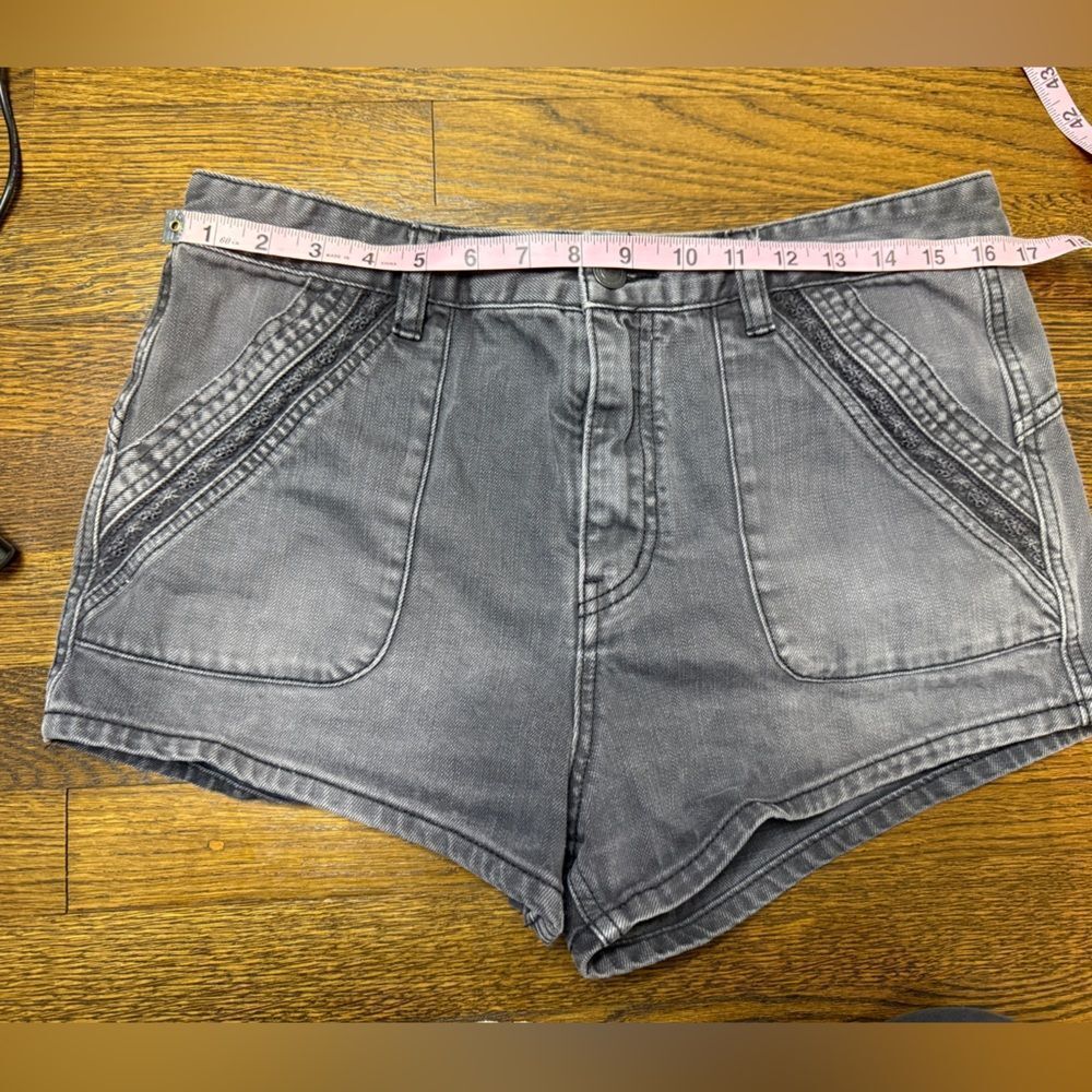 Free People Women's Black/Grey Denim Shorts: Size 31